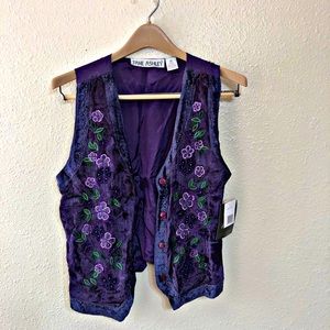 Jane Ashley Purple BoHo Vintage Vest